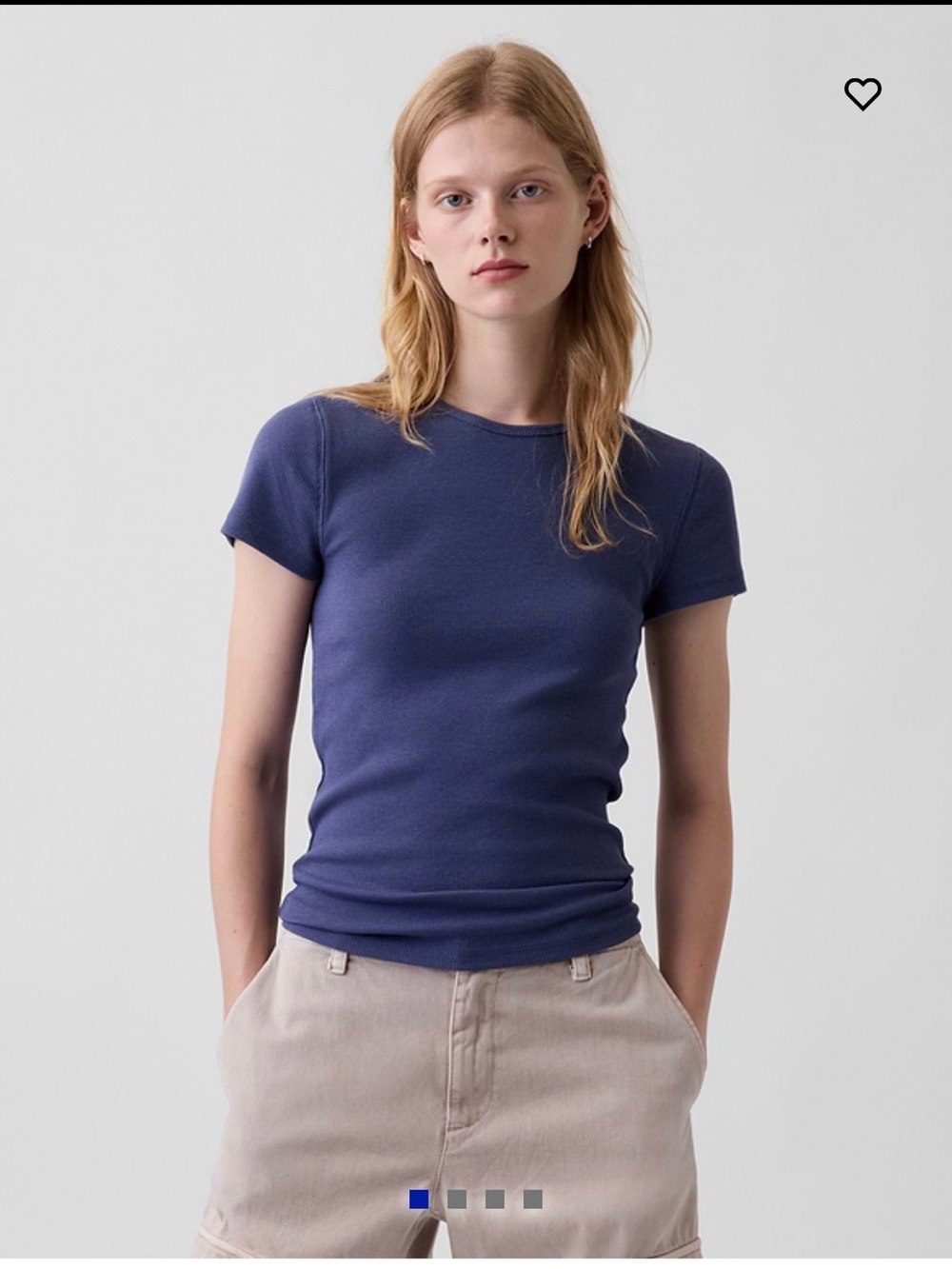 New/tag Gap Modern Ribbed Tee-M